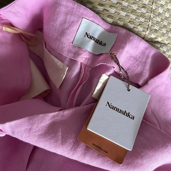 Revolve Pink Linen Pants - Picture 5 of 9